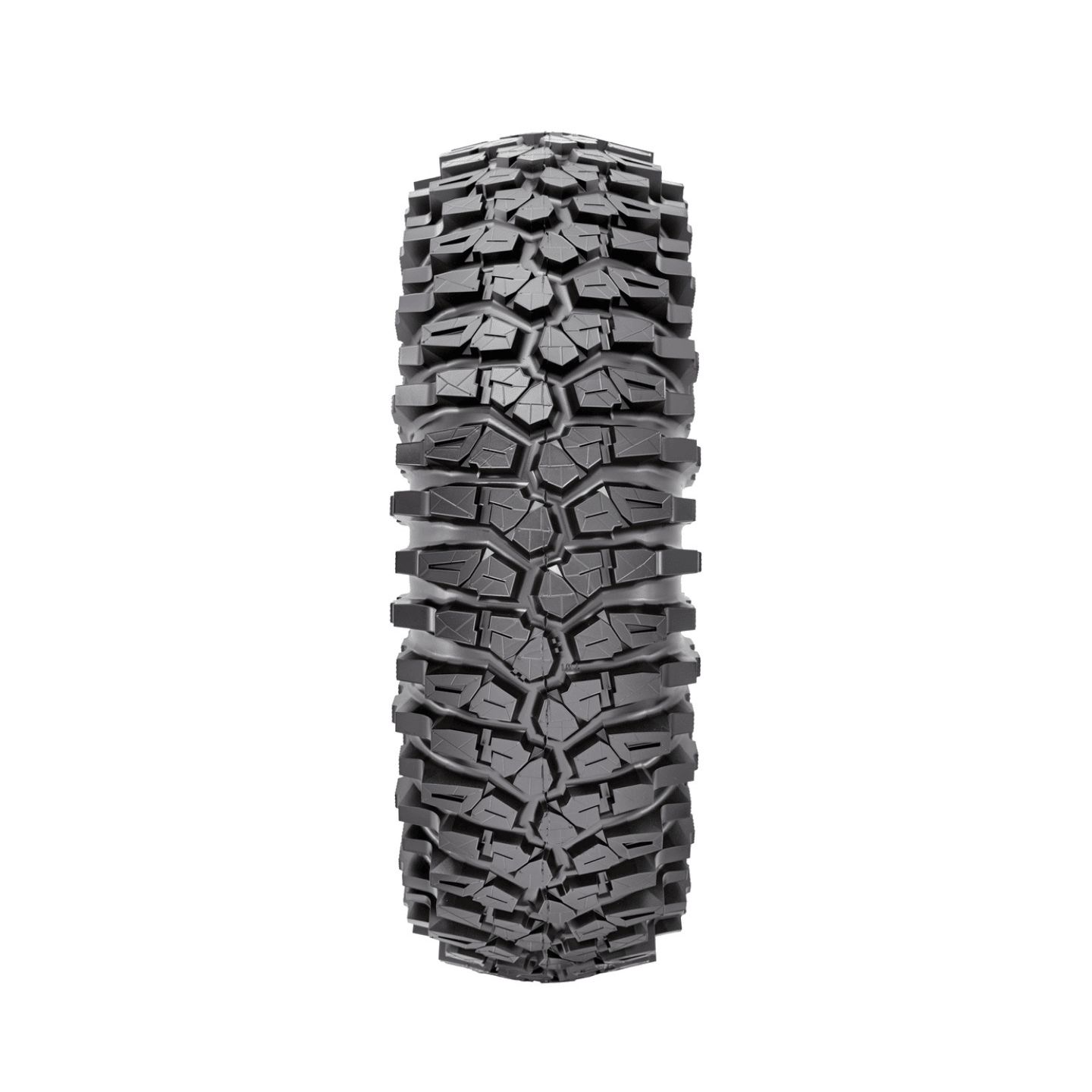 Maxxis Roxxzilla mönkijän renkaan aggressiivinen pintakuvio ja pehmeä kumiseos